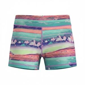 FILA Sport Running Compression Shorts Womens Medium Multicolor Athletic Gym Yoga